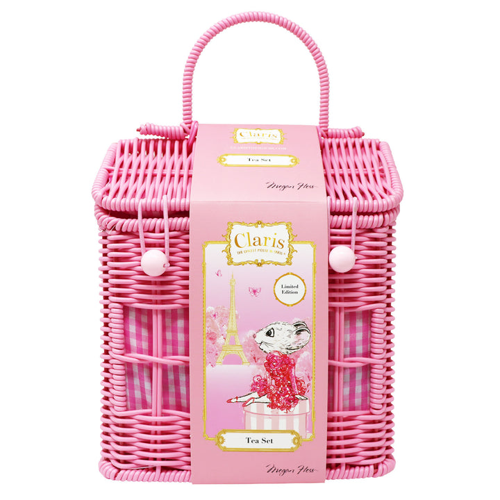 Claris the Chicest Mouse in Paris - Tea Set with Woven Basket - 11 Pcs