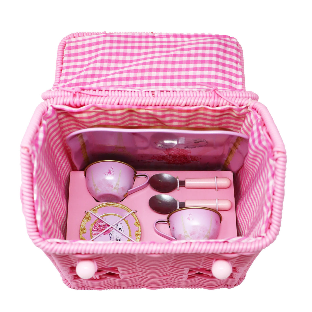 Claris the Chicest Mouse in Paris - Tea Set with Woven Basket - 11 Pcs