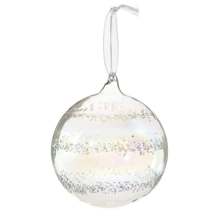Clear Glass 10cm Bauble Collection - Set of 4