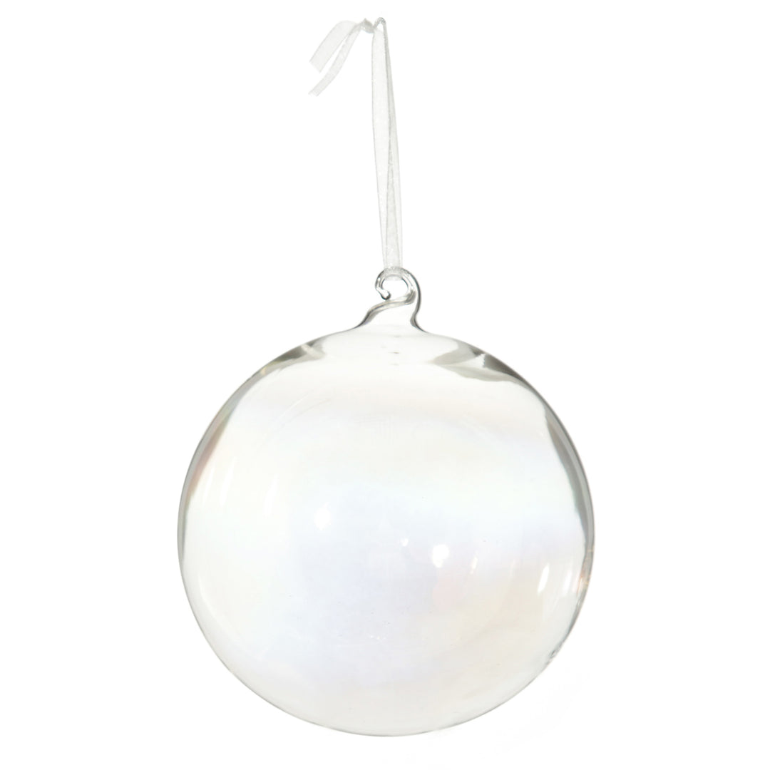 Clear Glass 10cm Bauble Collection - Set of 4