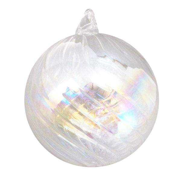 Clear Glass 10cm Bauble Collection - Set of 4