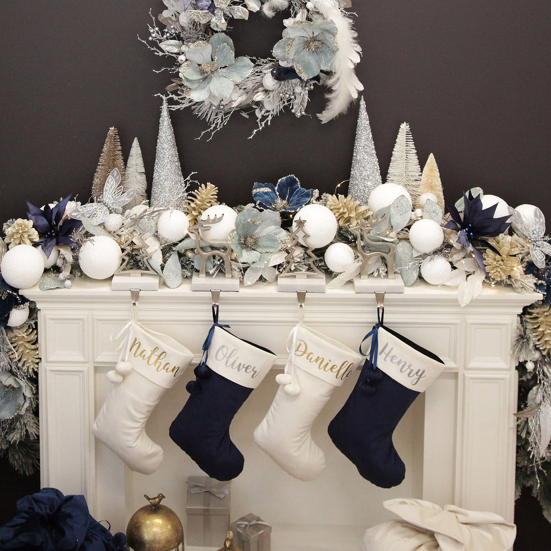 White Snowball Christmas Garland