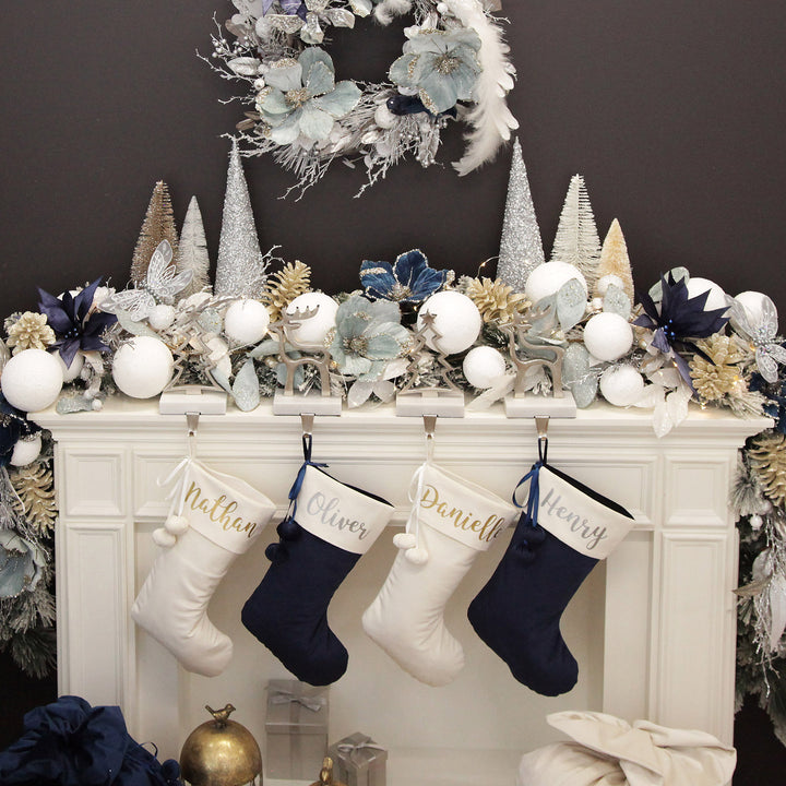 White Snowball Christmas Garland