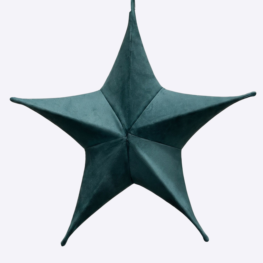 Collapsible Emerald Green Velvet Star - 110cm