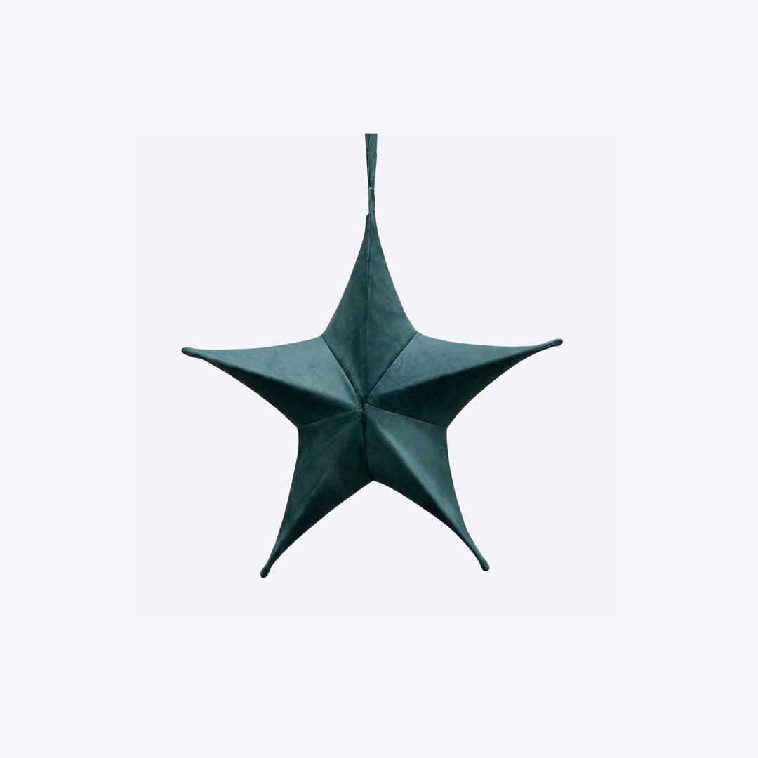 Collapsible Emerald Green Velvet Star - 40cm