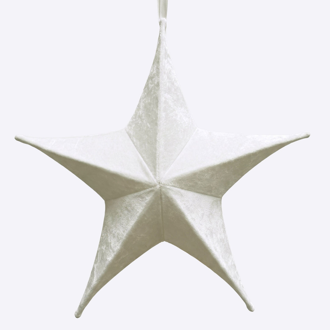 Collapsible Ivory Velvet Star - 110cm