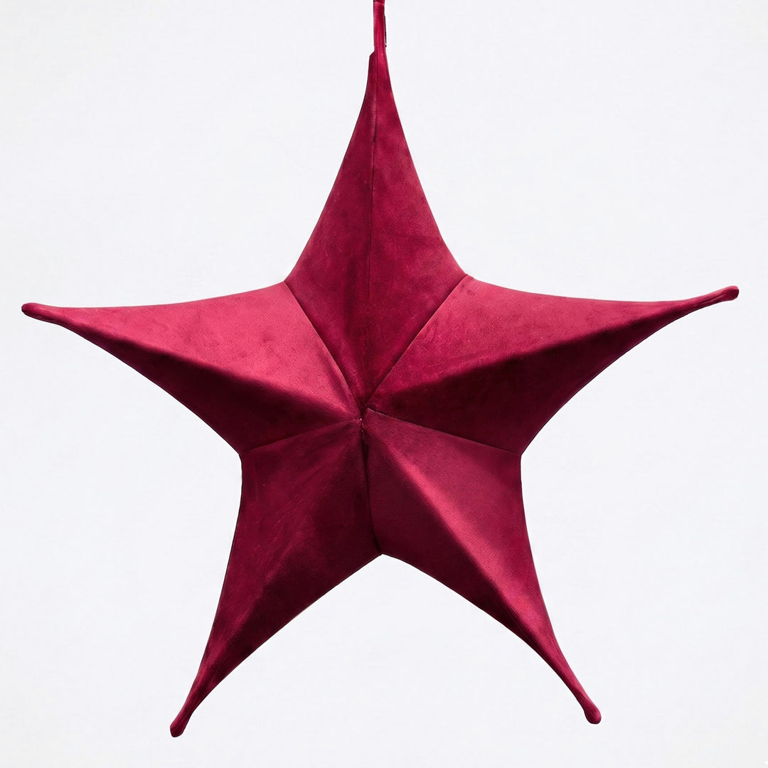 Collapsible Red Velvet Star - 110cm