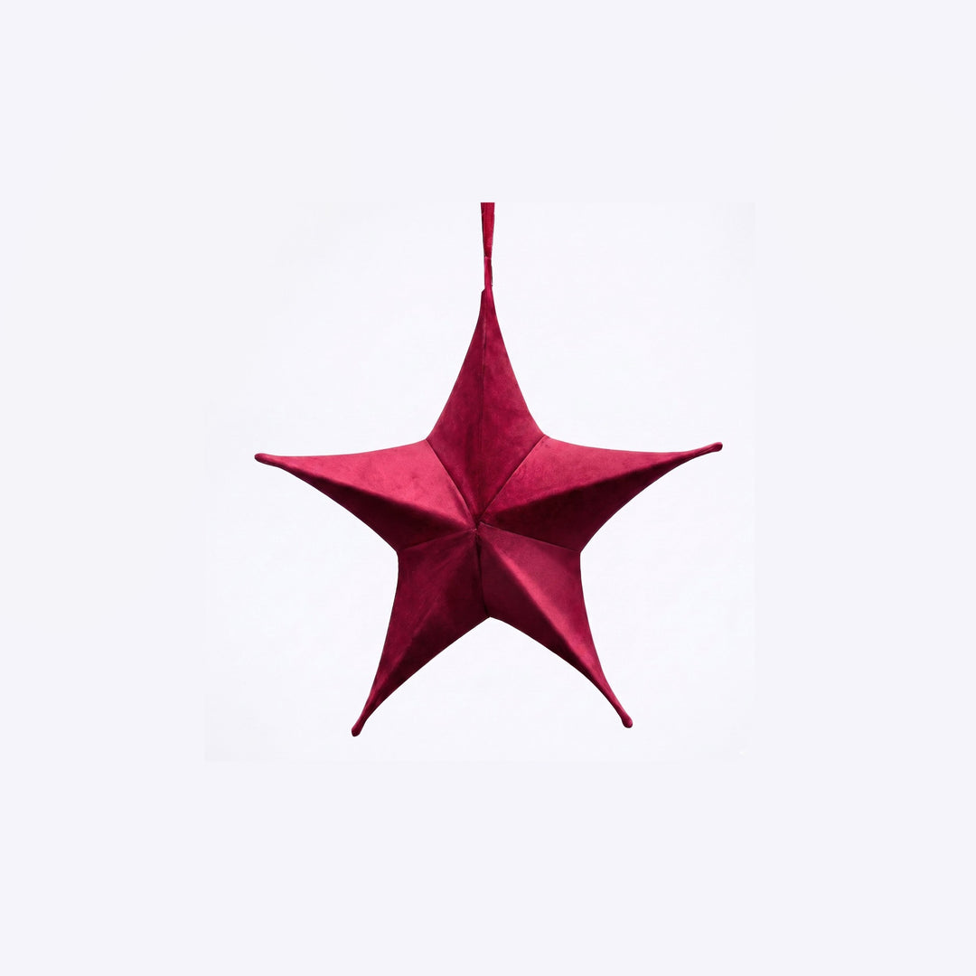 Collapsible Red Velvet Star - 40cm