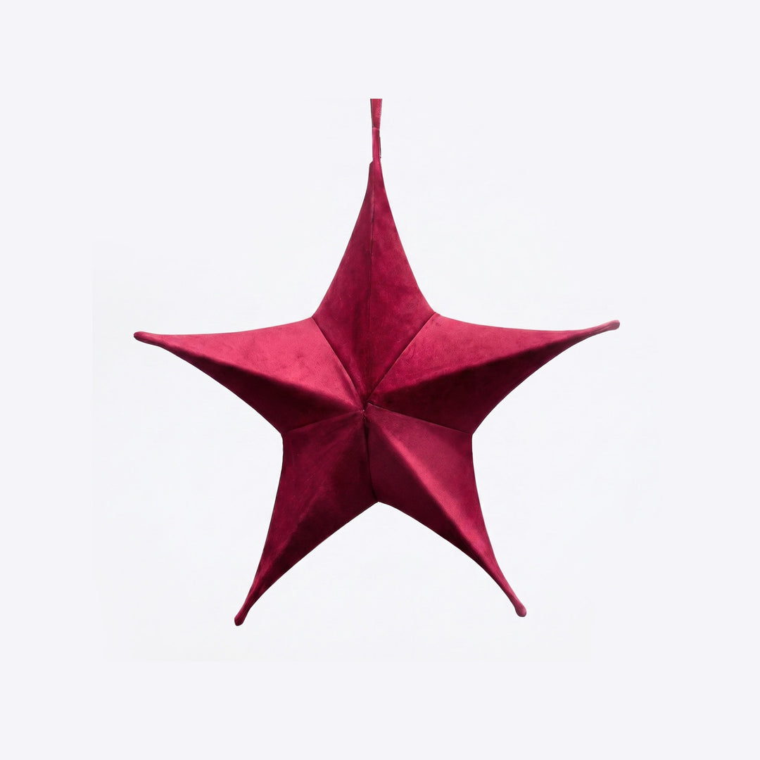 Collapsible Red Velvet Star - 80cm