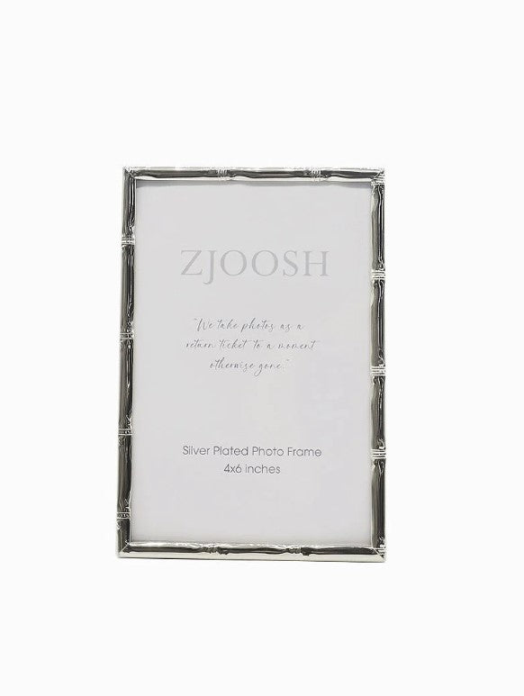 Colonial Bamboo Photo Frame Silver 4x6