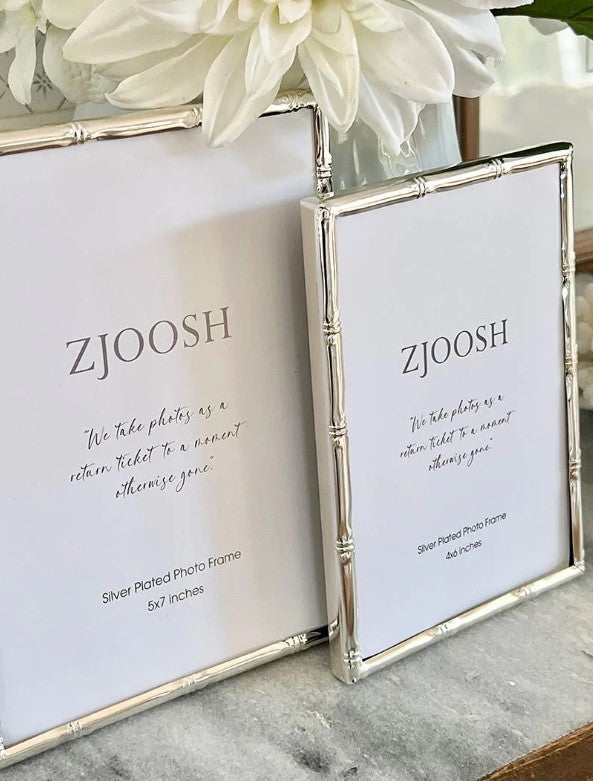 Colonial Bamboo Photo Frame Silver 4x6