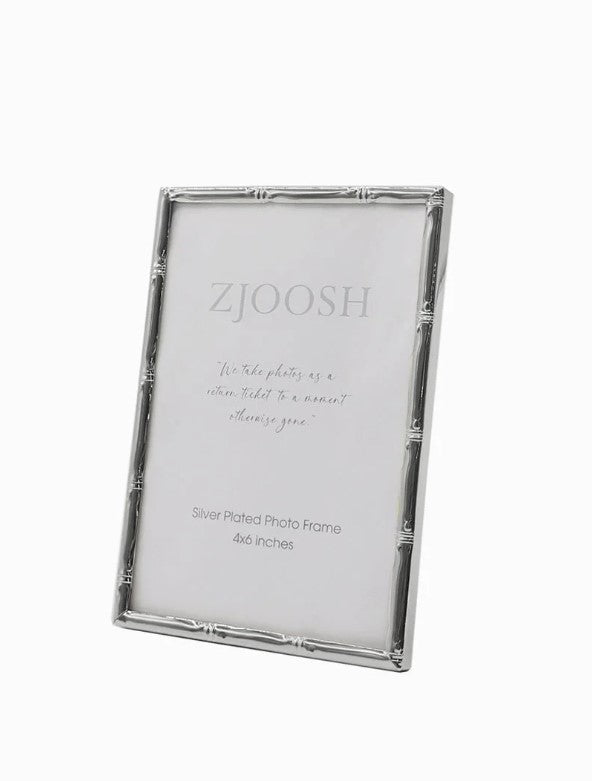 Colonial Bamboo Photo Frame Silver 4x6