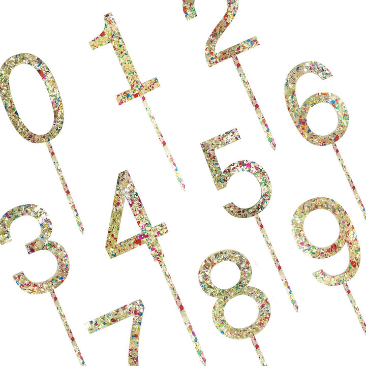 Acrylic Number 0 Cake Topper