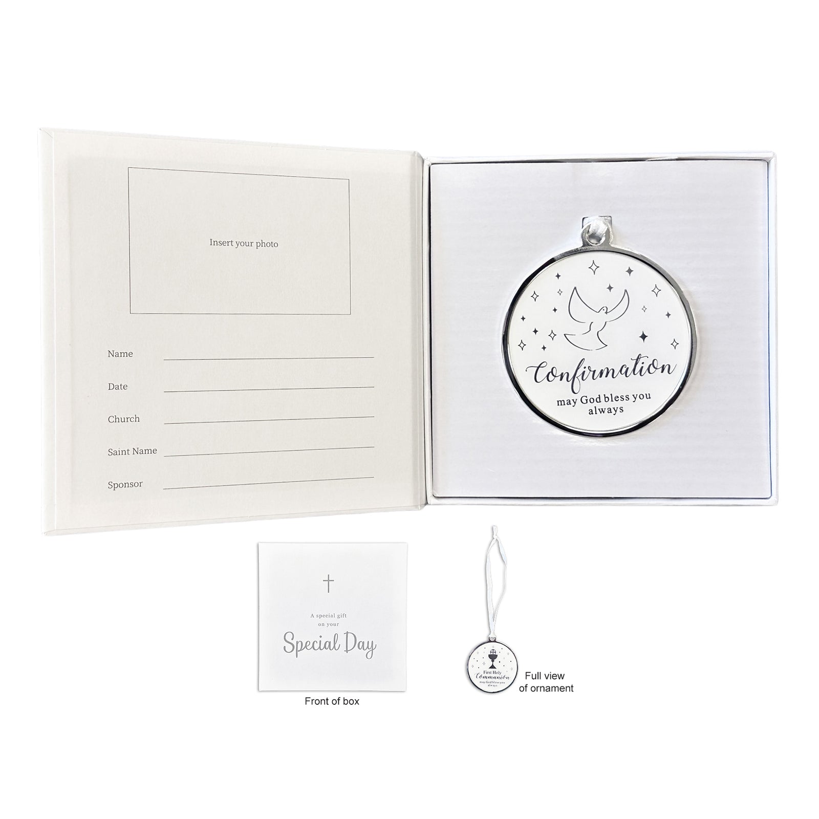 Confirmation Disc Ornament in Gift Box