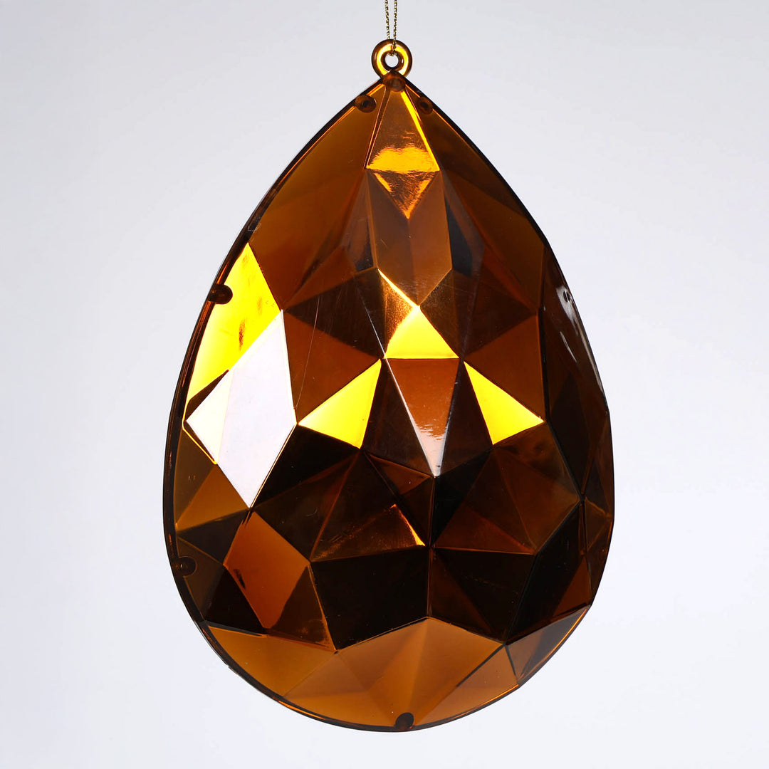 Copper Teardrop Gem Christmas Hanging Decoration
