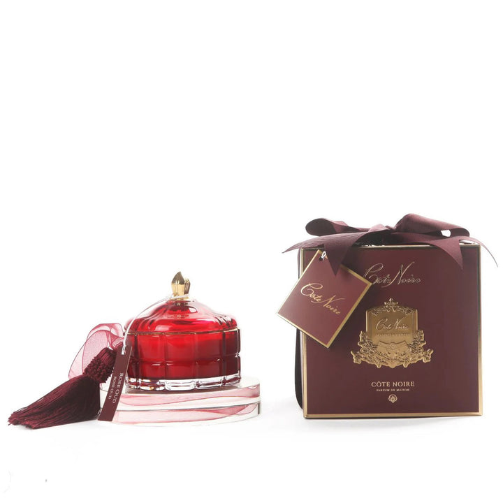 Cote Noire Art Deco Candle - Red and Gold - Rose Oud
