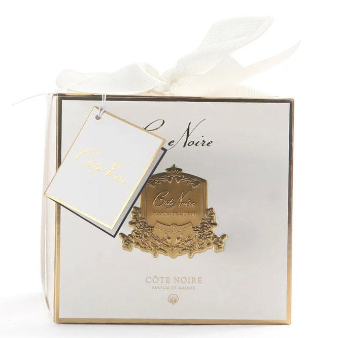 Cote Noire Art Deco Candle - White and Gold - Jasmine Flower Tea