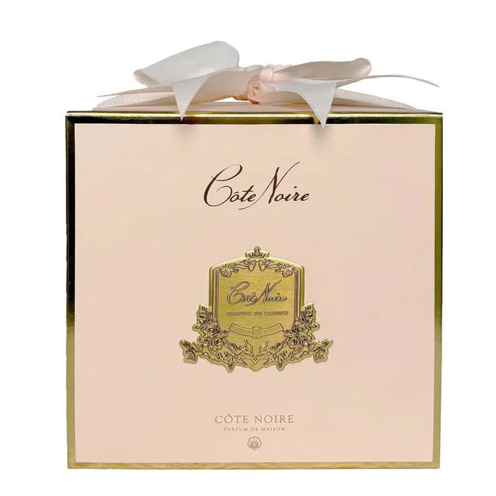 Cote Noire Round Art Deco Candle - Pink and Gold - Pink Champagne