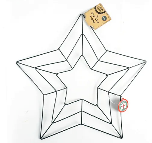 Craft Wire DIY Star Wreath Frame (35cm Dia)