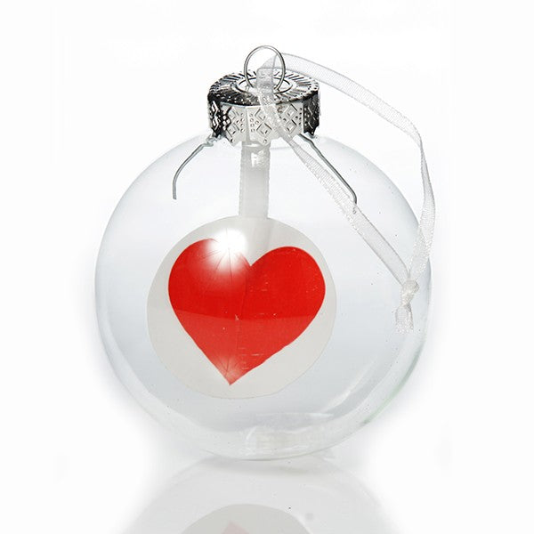 Clear Glass Craft Bauble Example