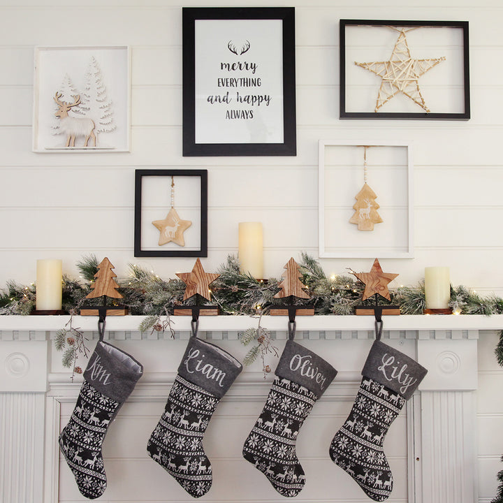 Wood Tree Stocking Hanger