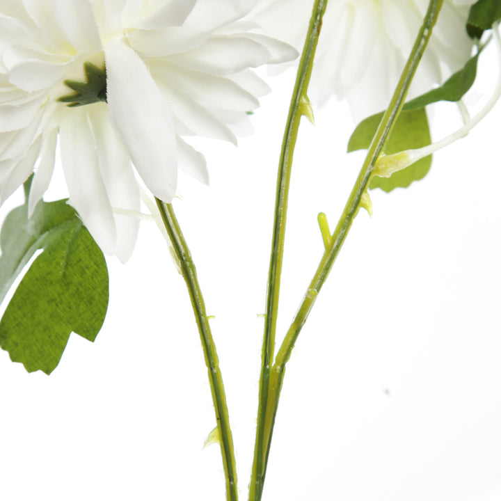 Cream Chrysanthemum Flower Spray Stem Detail