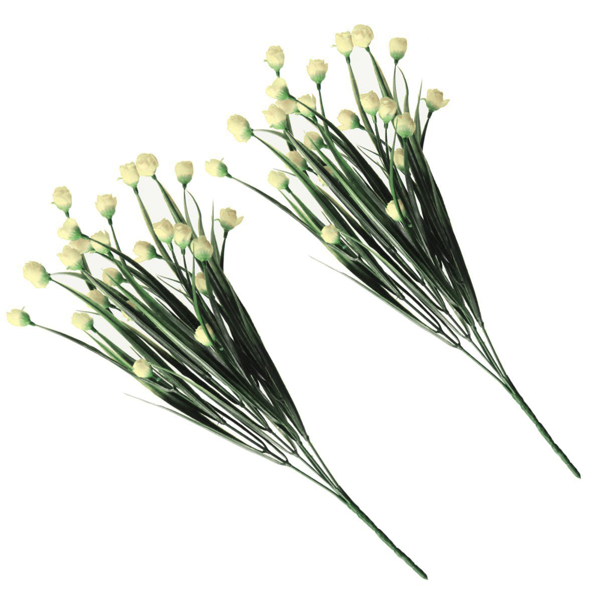 Cream Mini Bulb Flower Bunch Set of 2