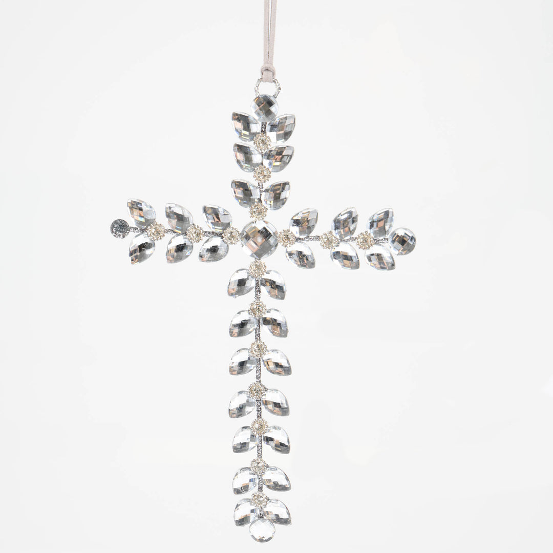 Crystal Cross Hanging Decoration - 24cm