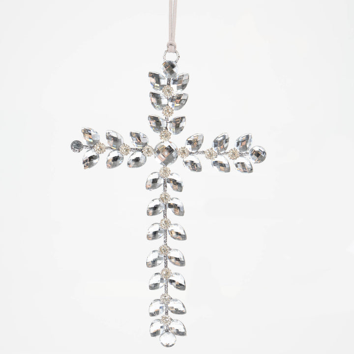 Crystal Cross Hanging Decoration - 24cm