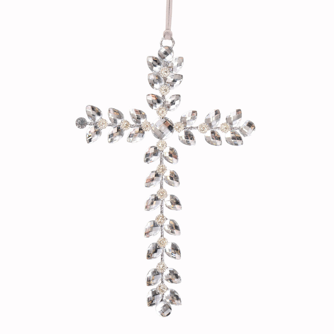 Crystal Cross Hanging Decoration - 24cm