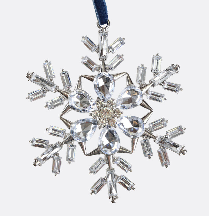 Crystal Snowflake Tree Decoration 10.5cm