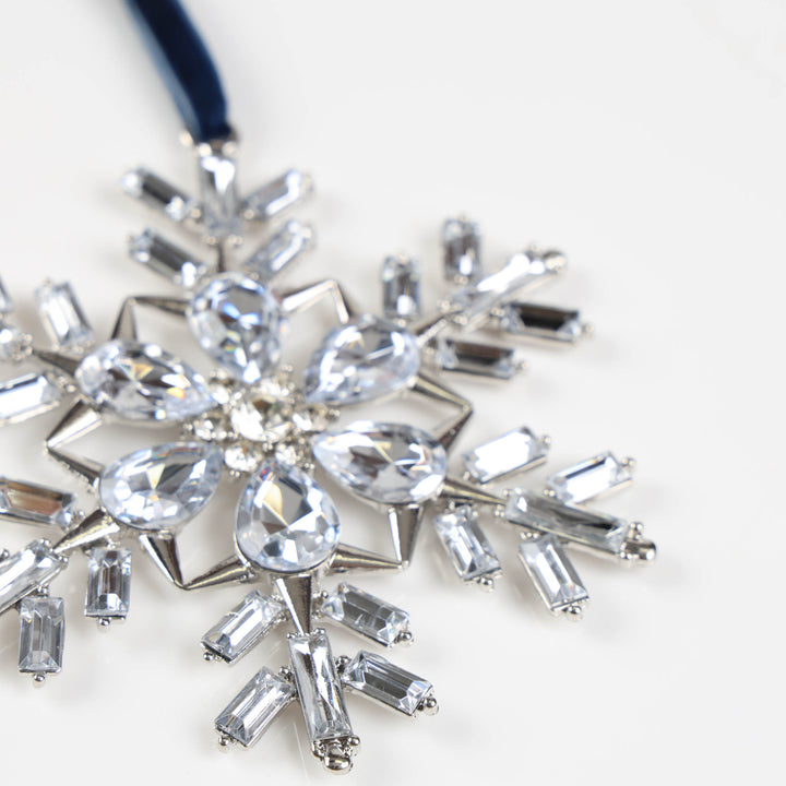 Crystal Snowflake Tree Decoration 10.5cm