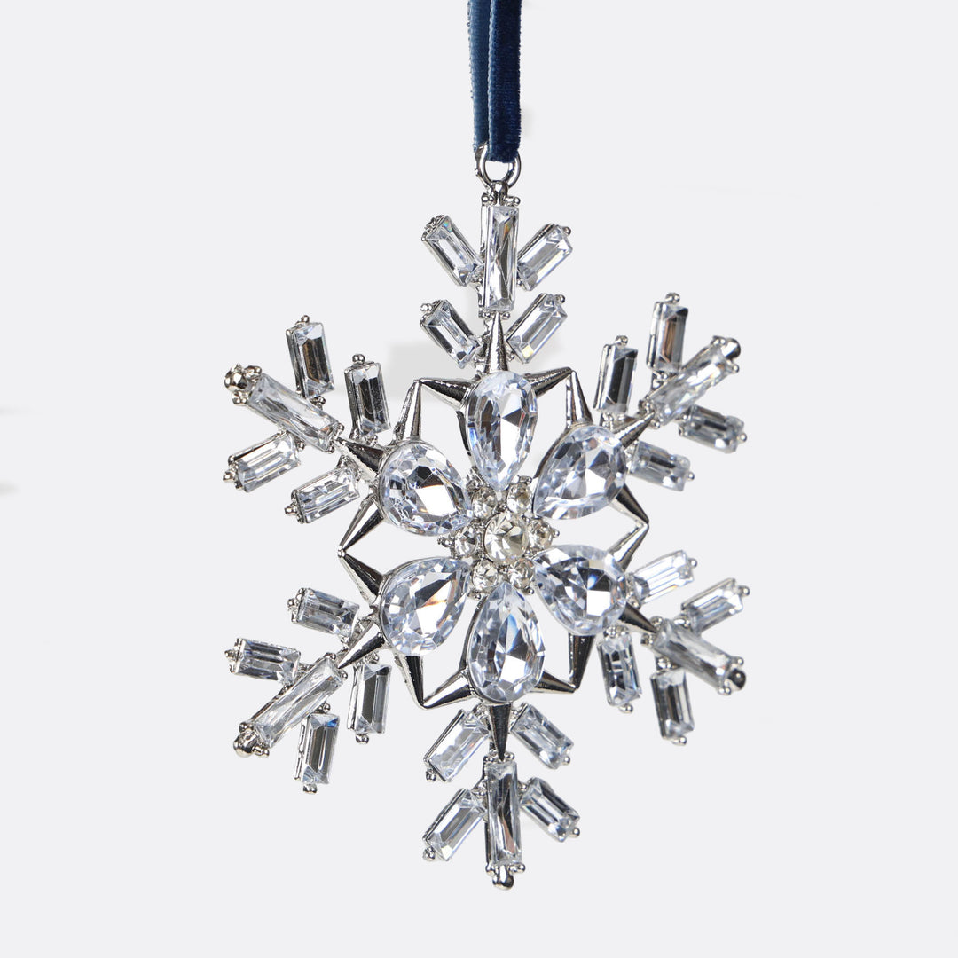 Crystal Snowflake Tree Decoration 10.5cm