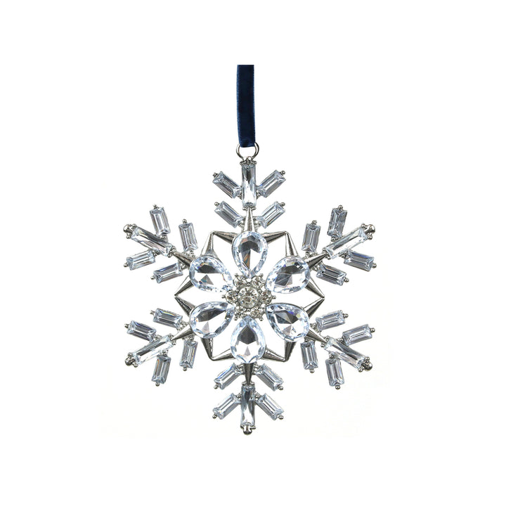 Crystal Snowflake Tree Decoration 10.5cm
