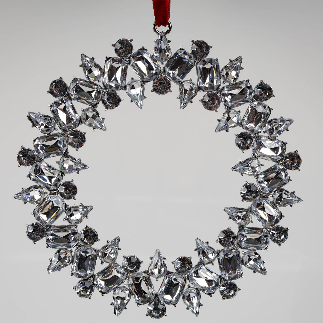 Crystal Wreath Tree Decoration 13cm (D)