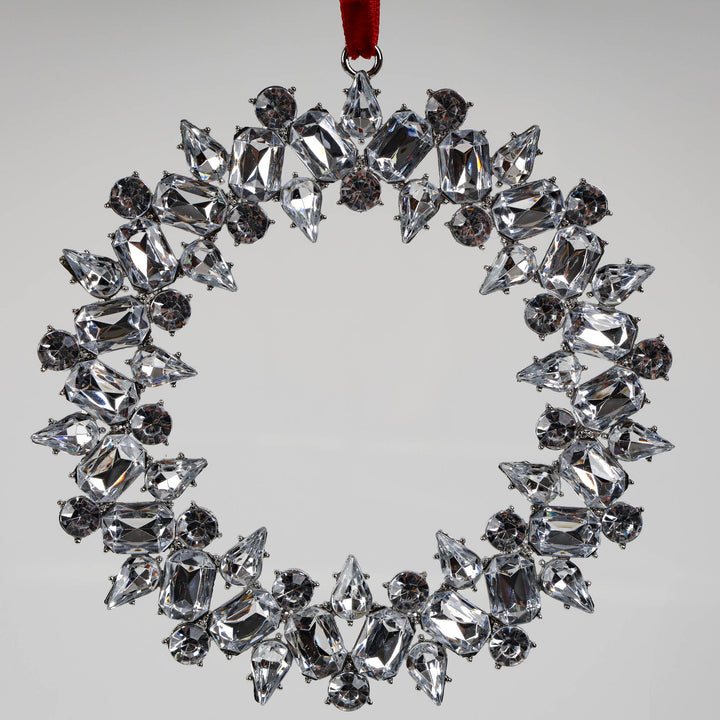 Crystal Wreath Tree Decoration 13cm (D)
