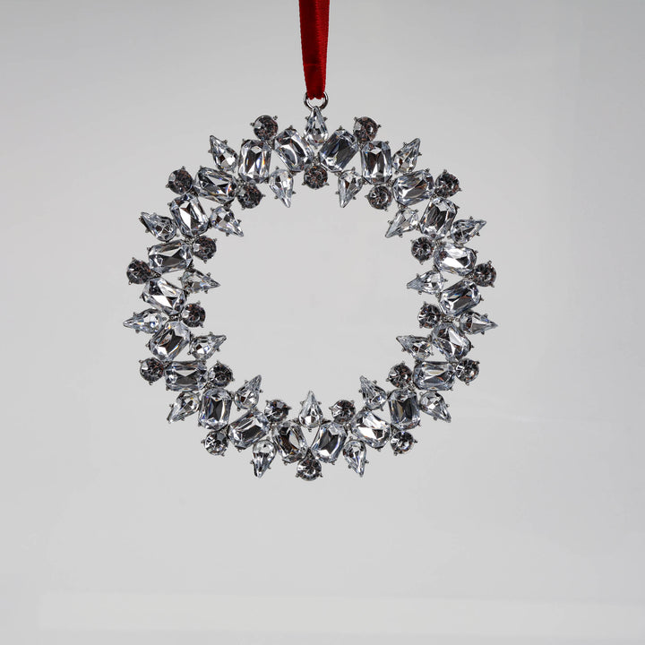 Crystal Wreath Tree Decoration 13cm (D)
