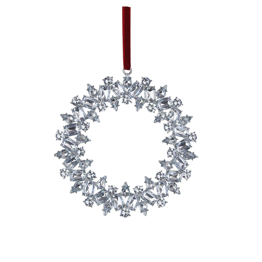 Crystal Wreath Tree Decoration 13cm (D)