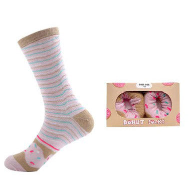 Food Socks Novelty - Pink Donut