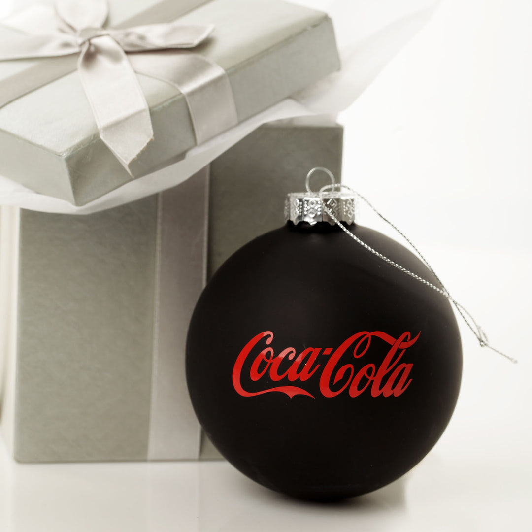 Customised Large Coloured Glass Logo Decal Bauble with Optional Gift Box