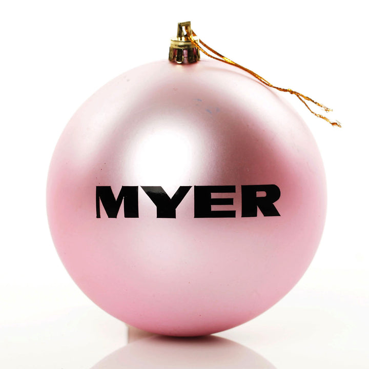 Customised Large Shatterproof Logo Decal Bauble - 10cm