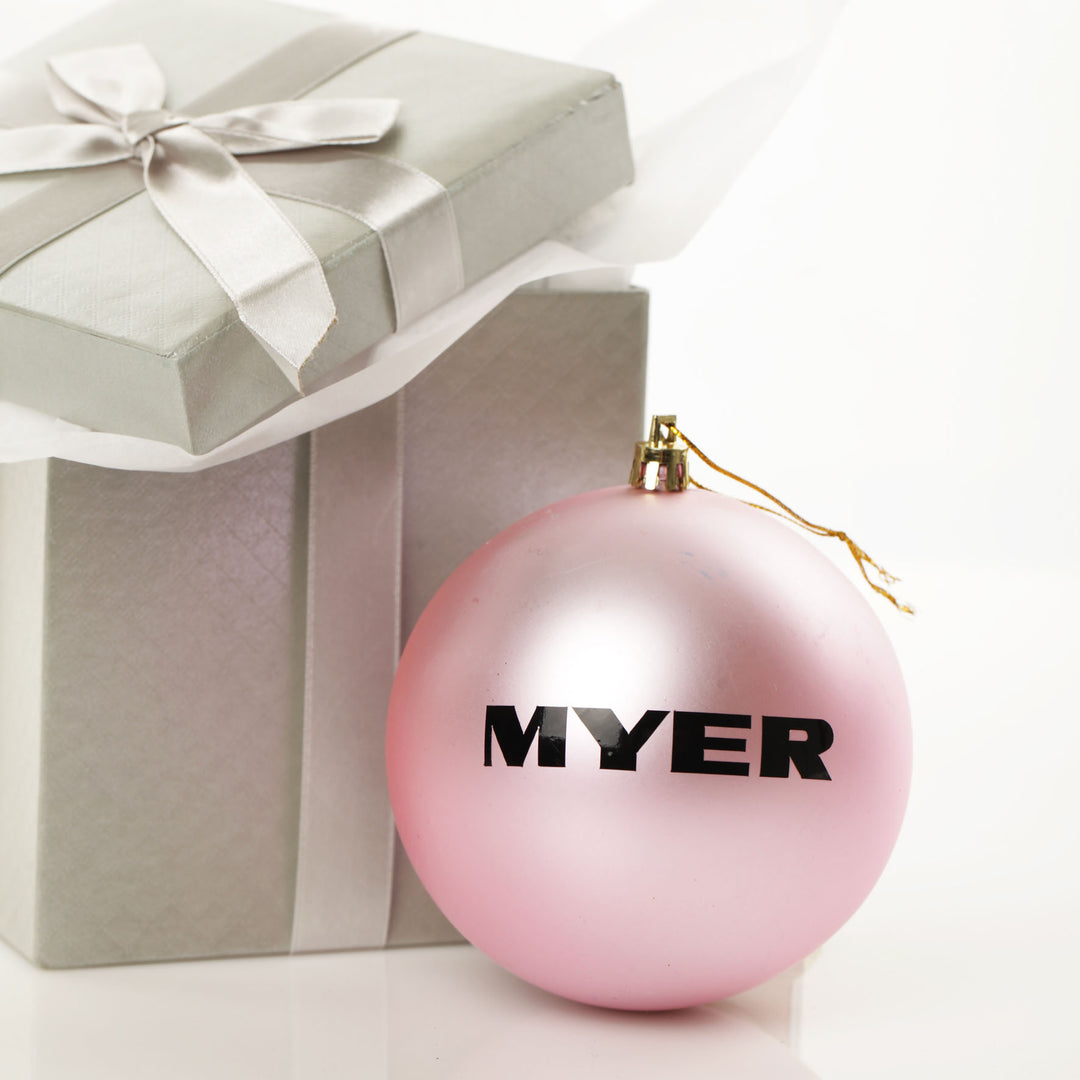 Customised Large Shatterproof Logo Decal Bauble - 10cm