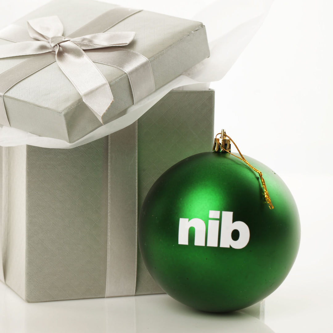 Customised Large Shatterproof Logo Decal Bauble - 10cm