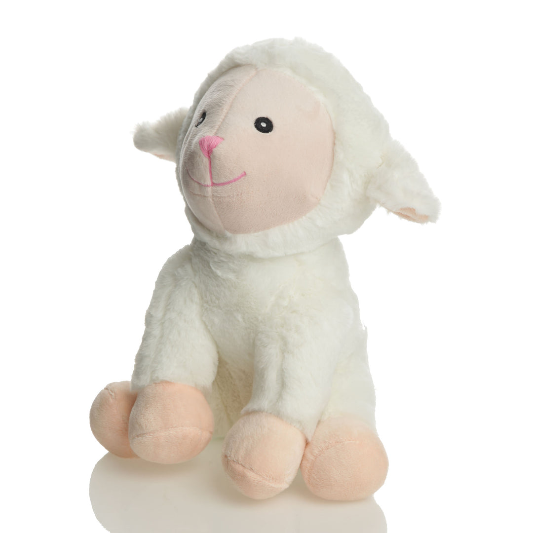 Cute White Plush Sitting Lamb