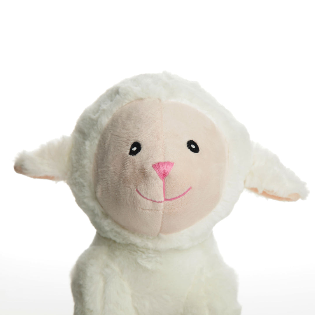 Cute White Plush Sitting Lamb