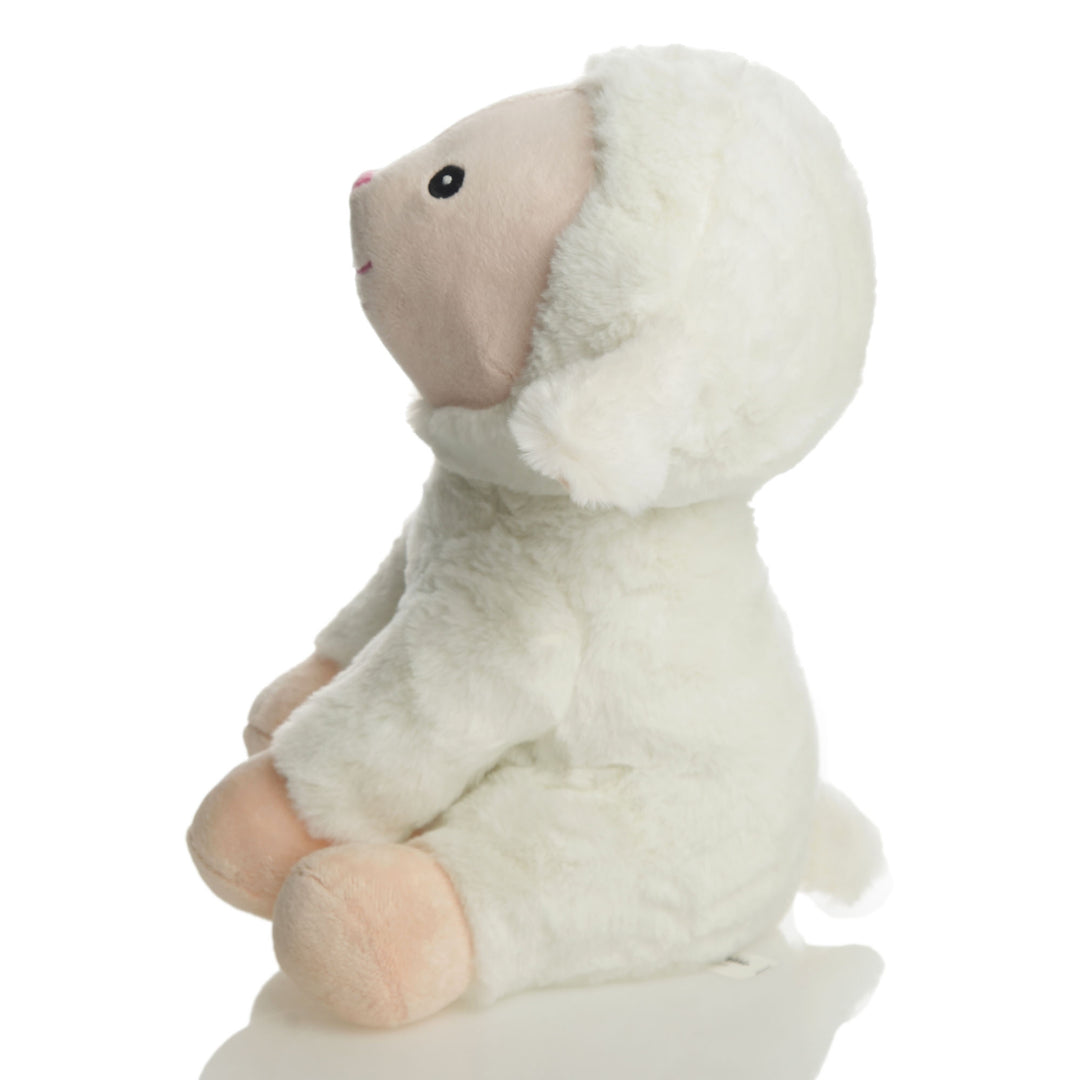 Cute White Plush Sitting Lamb