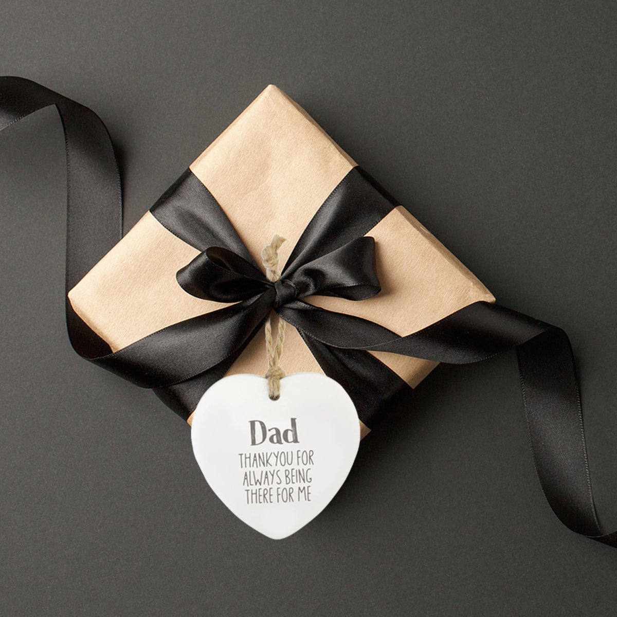 Dad Hanging Heart Gift Tag