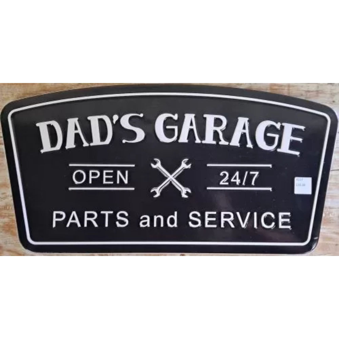 Dads Garage Parts &amp; Service Sign 50cmx24cm