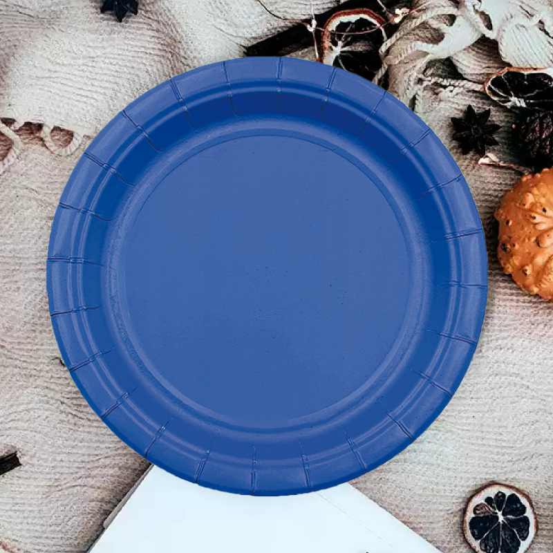 Dark Blue Paper Plate - Pack of 12