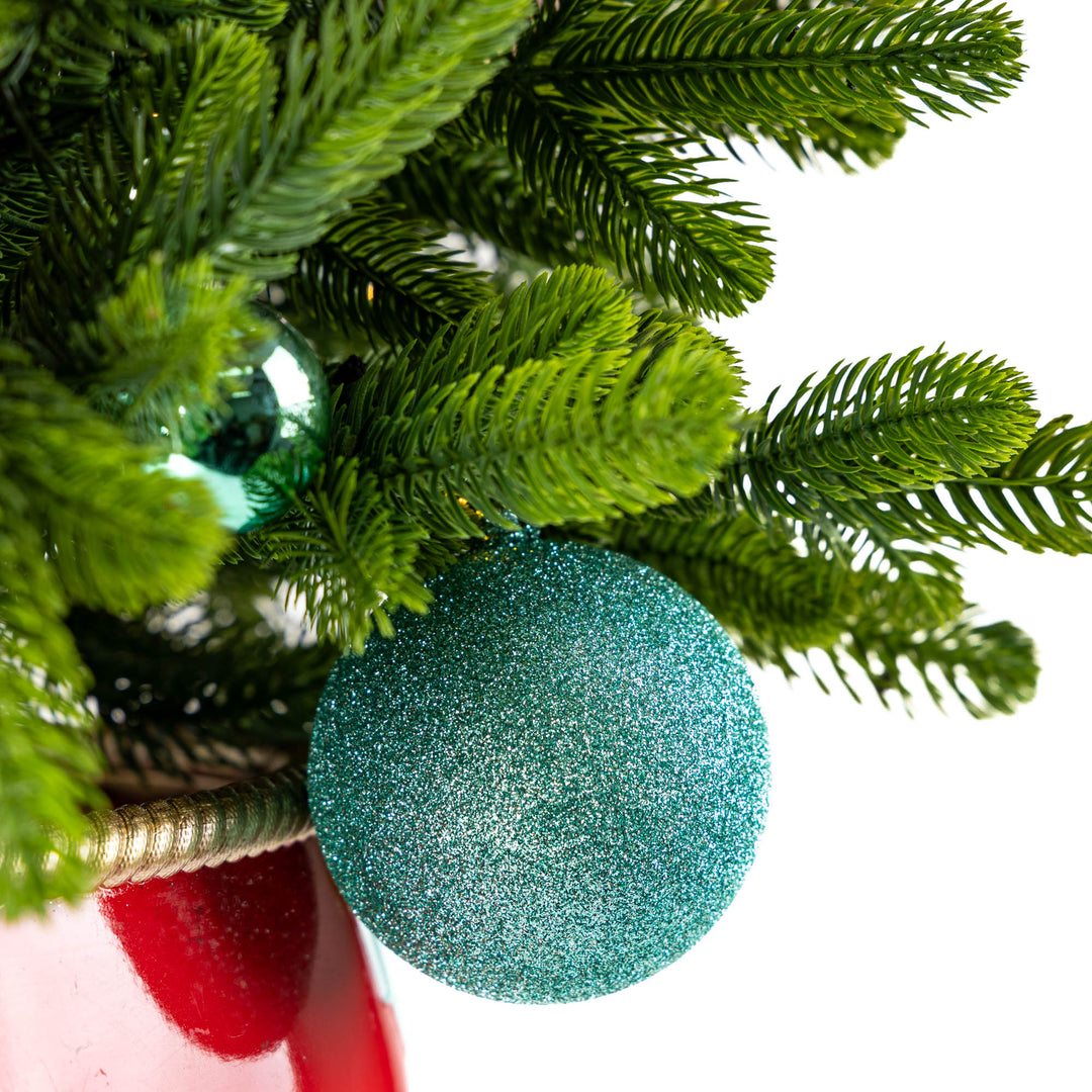 Decorated Light Up Christmas Tree in Whimsical Pot 138cm(h)